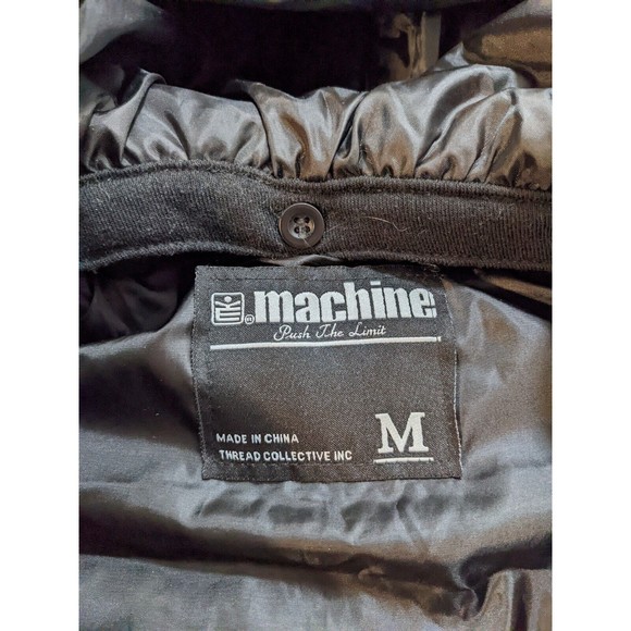 Mens Machine Size M Medium Puff Vest Dark Charcoal Black - Picture 2 of 5